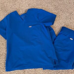 Figs Vibrant Blue Scrub Set